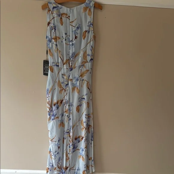 NEW WHBM Cowl Neck Ruched Midi Dress - Picture 10 of 13